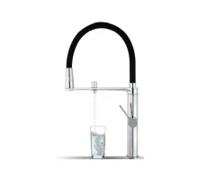 Cмеситель высокий для кухни однорычажный с гибким поворотным изливом и подключением питьевой воды 89