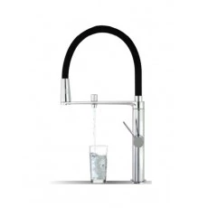 Cмеситель высокий для кухни однорычажный с гибким поворотным изливом и подключением питьевой воды 89