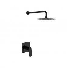 Встраиваемый душевая система с тропическим душем NEW FLY K5718012NM матовый черный