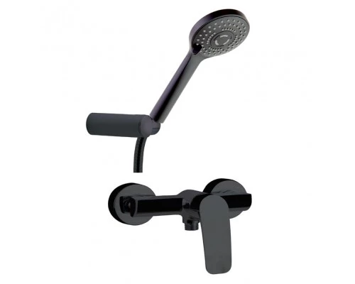 Смеситель для душа наружнего монтажа с душевым комплектом NEW FLY 570802BTNM матовый черный