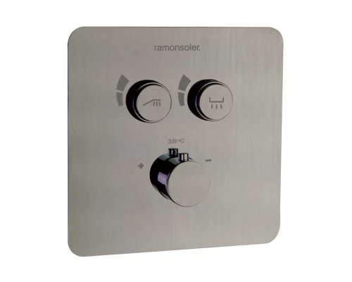 Встраиваемый термостатический смеситель для душа RS SMART 85T201SNC никель брашированный на 2 выхода