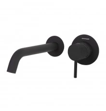 Встраиваемый однорычажный смеситель для раковины на раздельных пластинах 190 мм ODISEA 392101NM мато