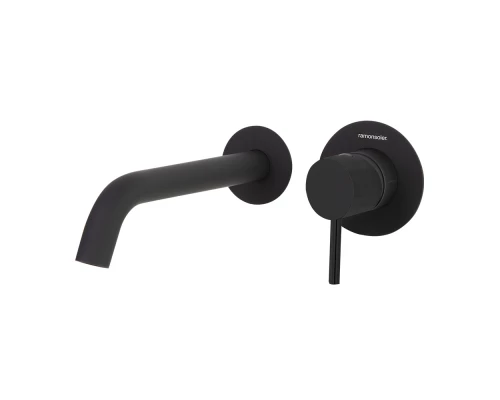 Встраиваемый однорычажный смеситель для раковины на раздельных пластинах с длинным изливом 240 мм OD