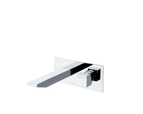 Встраиваемый однорычажный смеситель для раковины на цельной пластине 190 мм KUATRO 4720