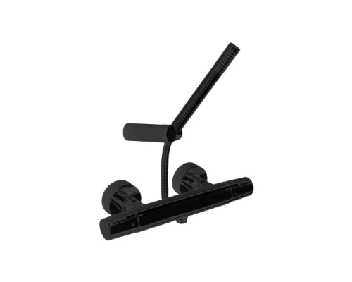 Термостатический смеситель для душа наружнего монтажа с душевым комплектом TZAR 343401DNM матовый че