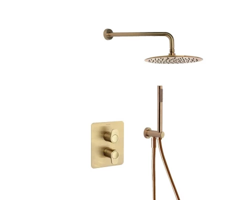 Встраиваемая термостатическая душевая система с тропическим душем и душевым комплектом ALEXIA K36870