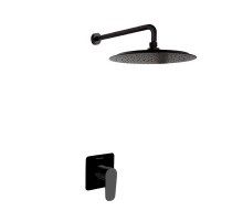 Встраиваемая душевая система с тропическим душем ALEXIA K3618012NM матовый черный