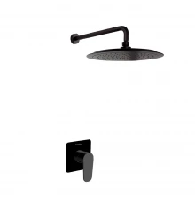 Встраиваемая душевая система с тропическим душем ALEXIA K3618012NM матовый черный