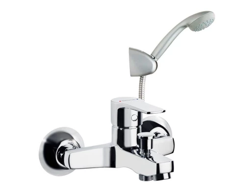 Смеситель для ванны наружнего монтажа однорычажный с душевым комплектом TITANIUM 1805VM