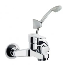 Смеситель для ванны наружнего монтажа однорычажный с душевым комплектом TITANIUM 1805VP