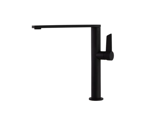 Смеситель высокий для кухни однорычажный с поворотным изливом KITCHEN 388401MCNM матовый черный