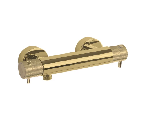 Термостатический смеситель для душа наружнего монтажа ODISEA JOYA 593401SOC золото брашированное