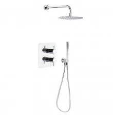 Встраиваемая термостатическая душевая система с тропическим душем и душевым комплектом ODISEA K39870