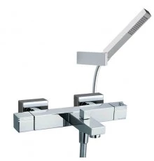 Встраиваемый термостатический смеситель однорычажный с изливом и душевым комлектом KUATRO 4736MK