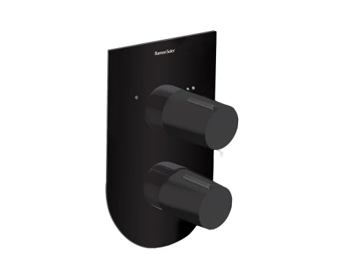 Встраиваемый смеситель для душа TZAR 341502SNM матовый черный на 2 выхода