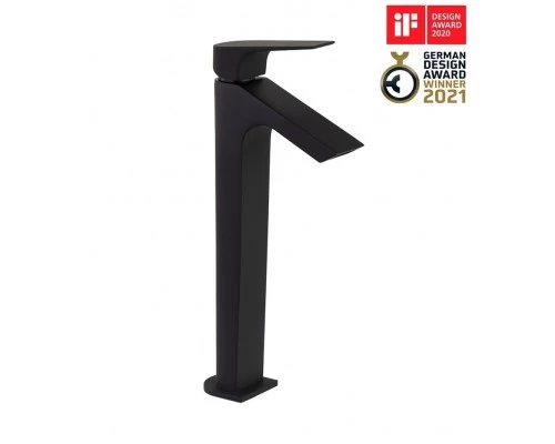 Смеситель высокий для раковины чаши однорычажный URBAN CHIC 211001NM матовый черный (L)