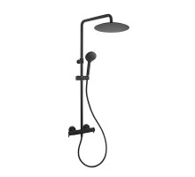 Душевая система без излива с регулировкой высоты BLAUTHERM 937412RP300NM черная