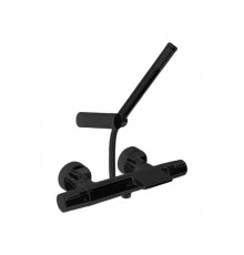 Термостатический смеситель для ванны наружнего монтажа с душевым комплектом TZAR 343901DNM матовый ч