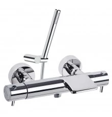 Термостатический смеситель для ванны наружнего монтажа с каскадным изливом и душевым комплектом ODIS