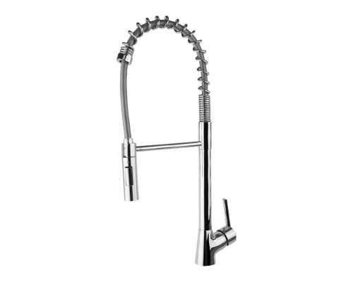 Смеситель высокий для кухни профессиональный с гибким шлангом и поворотным изливом KITCHEN 386501MD