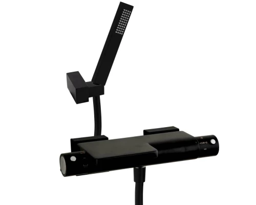 Термостатический смеситель для ванны наружнего монтажа с каскадным изливом и душевым комплектом AROL