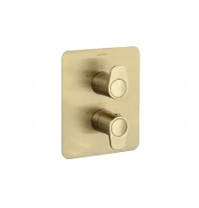 Встраиваемый термостатический смеситель для душа ALEXIA 362411SOC золото брашированное на 1 выход