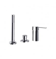 Смеситель однорычажный на борт ванны встраиваемый с душевым комплектом DRAKO 333302SCAM