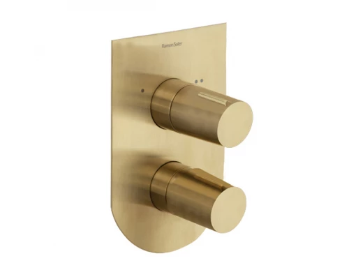 Встраиваемый смеситель для душа TZAR 341502SOC золото брашированное на 2 выхода