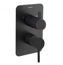 Встраиваемый смеситель для душа ODISEA 391512SNM матовый черный на 2 выхода