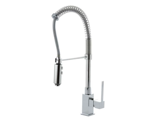 Смеситель высокий для кухни профессиональный с гибким шлангом и поворотным изливом KUATRO NK 4966