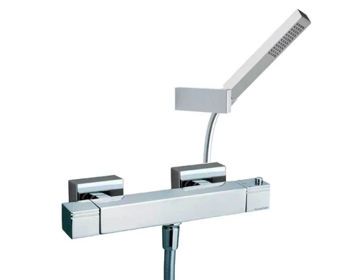 Термостатический смеситель для душа наружнего монтажа с душевым комплектом KUATRO 4734MK