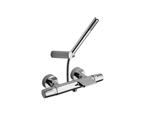 Термостатический смеситель для душа наружнего монтажа с каскадным изливом и душевым комплектом TZAR 