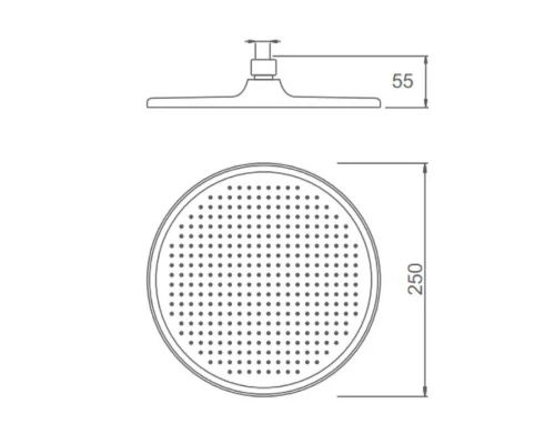 Верхний душ Splenka S451.50, хром