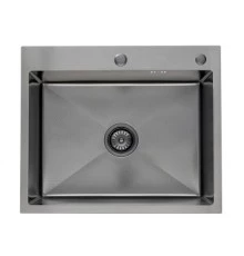 Кухонная мойка FRAP FS6050-9, оружейная сталь