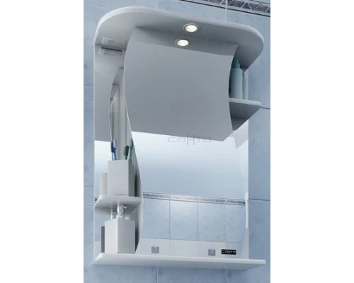 Зеркальный шкаф 60x73 см белый глянец Санта Лира 101065