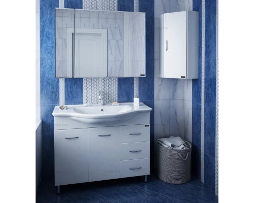 Тумба белый глянец 94,8 см Санта Эльбрус 201107