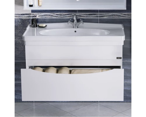 Тумба белый глянец 98,5 см Санта Сатурн 700210