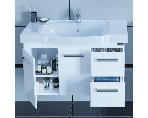 Тумба белый глянец 86 см Санта Меркурий 209007