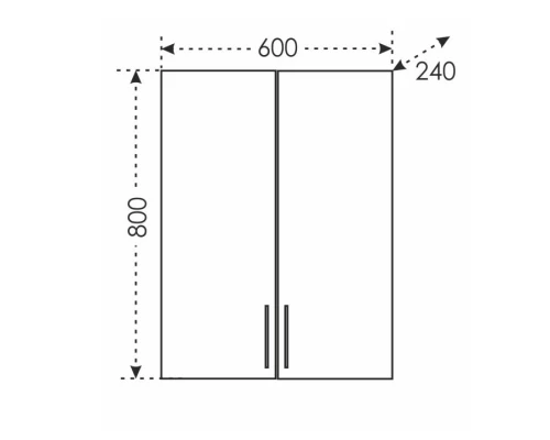 Шкаф подвесной белый глянец Санта Дублин 423001