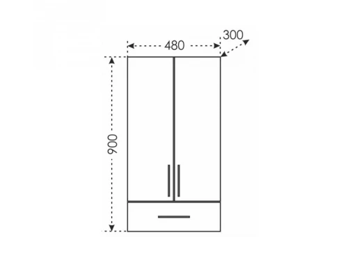 Шкаф подвесной белый глянец Санта Дублин 423002