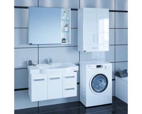 Шкаф подвесной белый глянец Санта Меркурий 409003