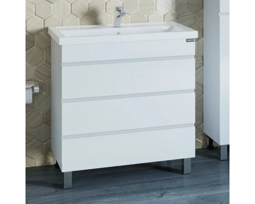 Тумба белый глянец 80 см Санта Марс 700185