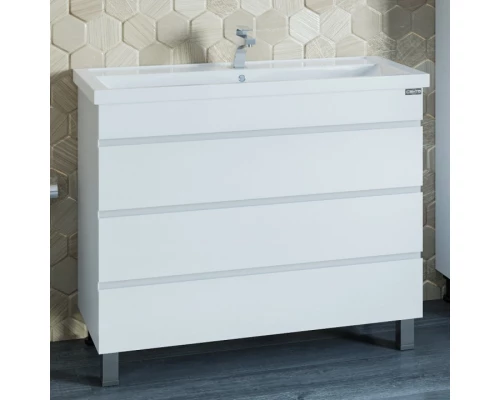 Тумба белый глянец 100 см Санта Марс 700187