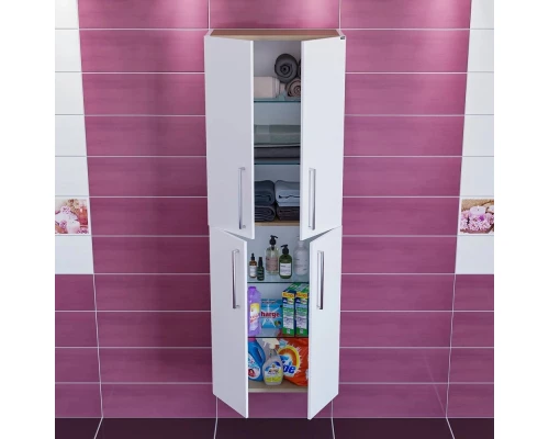 Пенал напольный/подвесной белый глянец Санта Вегас 526008