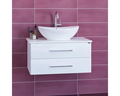 Тумба белый глянец 80 см Санта Вегас 226015л