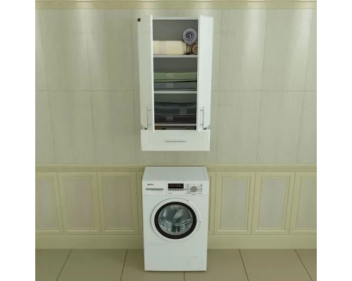 Шкаф подвесной белый глянец Санта Дублин 423002