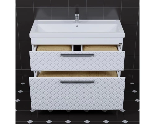 Тумба белый глянец 97 см Санта Калипсо 217011лN