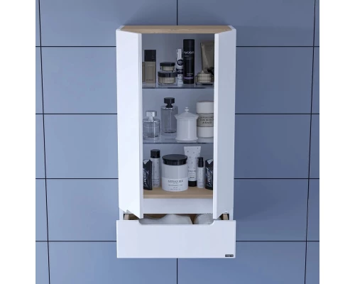 Шкаф подвесной белый глянец Санта Лондон 424003