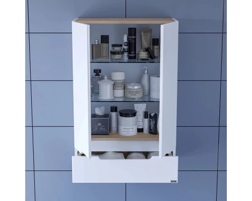 Шкаф подвесной белый глянец Санта Лондон 424004