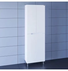 Пенал напольный с бельевой корзиной белый глянец Санта Лондон 524006